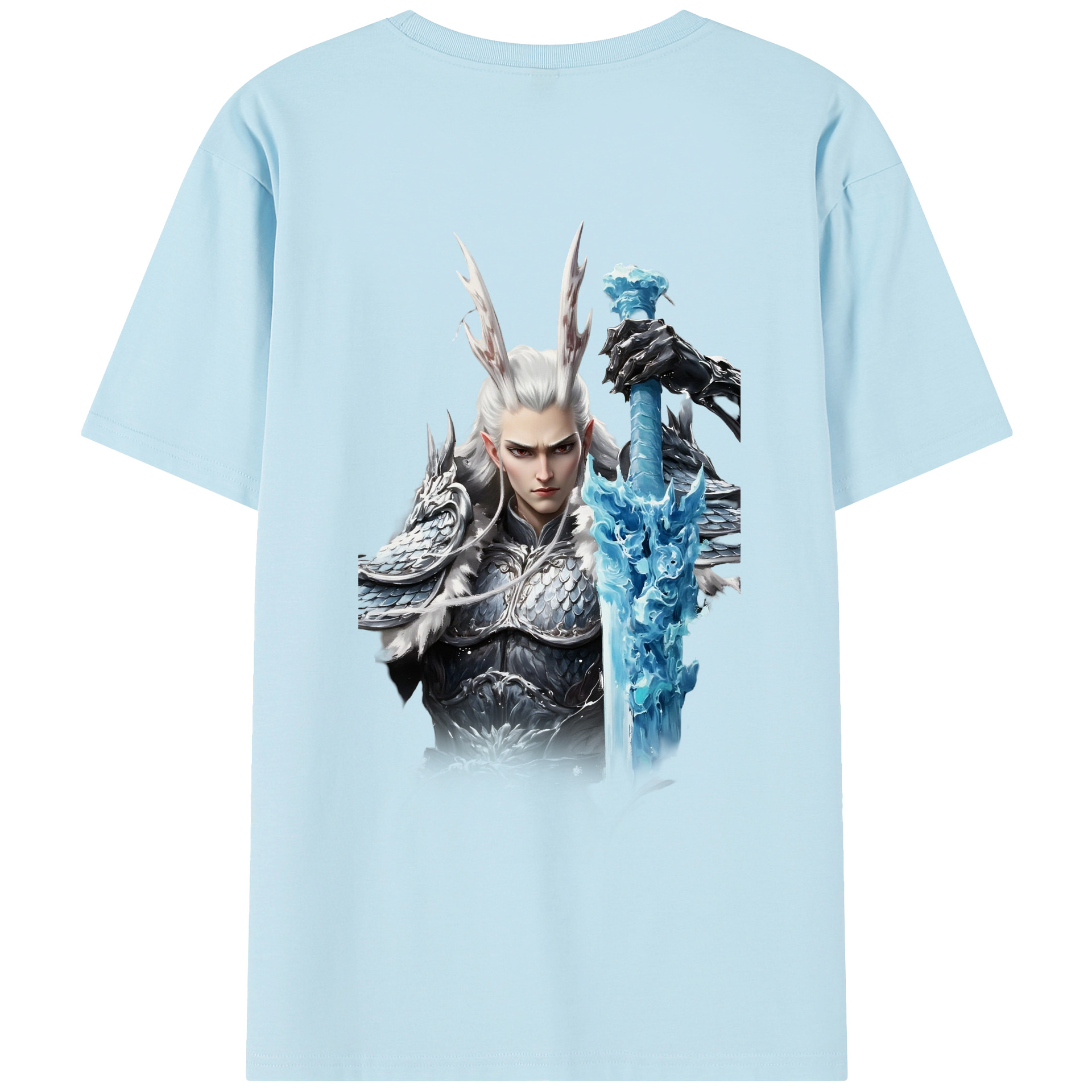 （画像用） Ne Zha 2 ナタ 魔童の大暴れ 綿100％半袖Tシャツ（背面プリント）